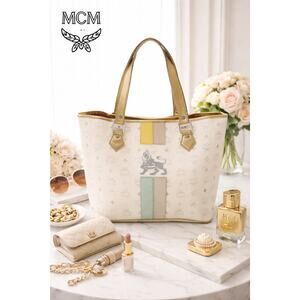 MCM Princess Lion Shopper Tote
